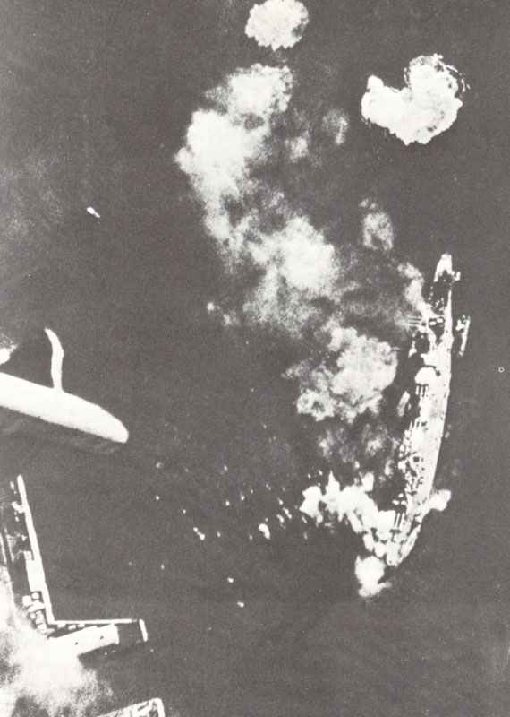 direct hit on battleship Marat