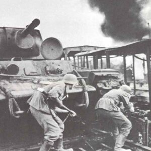 German assault on a Russian railway station