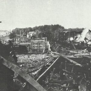 destroyed Russian supply train