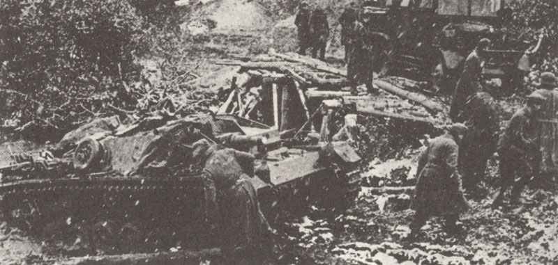 StuG assault gun in the mud