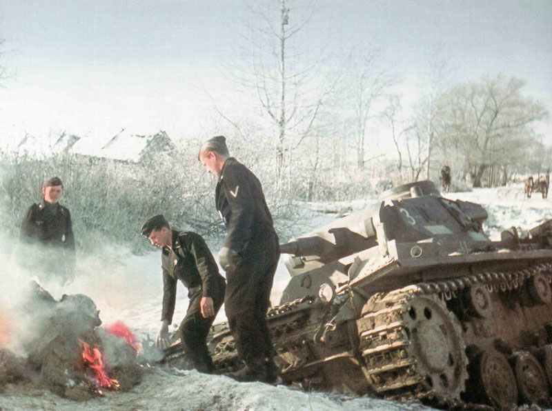 Panzer III in ice at Moscow