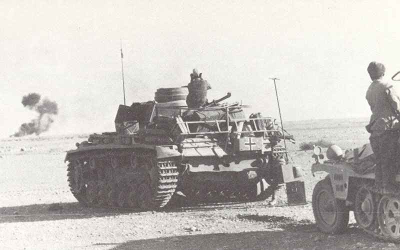 German tanks near Tobruk during Operation Crusader