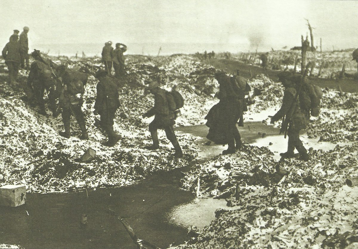 British troops Somme first snow