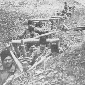 Romanian infantry in their trenches.