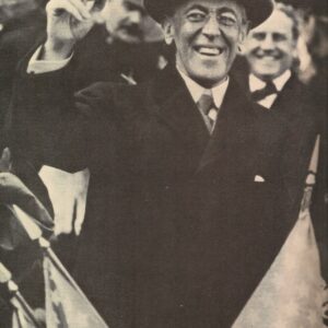 US President Wilson holding a baseball at a World Seriews match