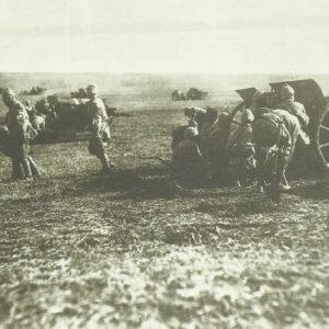 urkish artillery battery fires on British troops