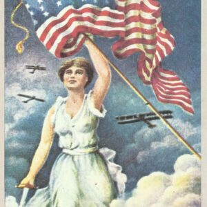 British postcard: America's declaration of war