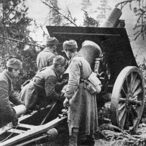 old Russian M1901 howitzer in action