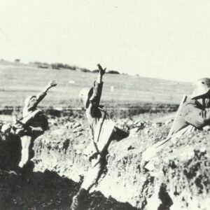 throwing hand grenades out of the trench