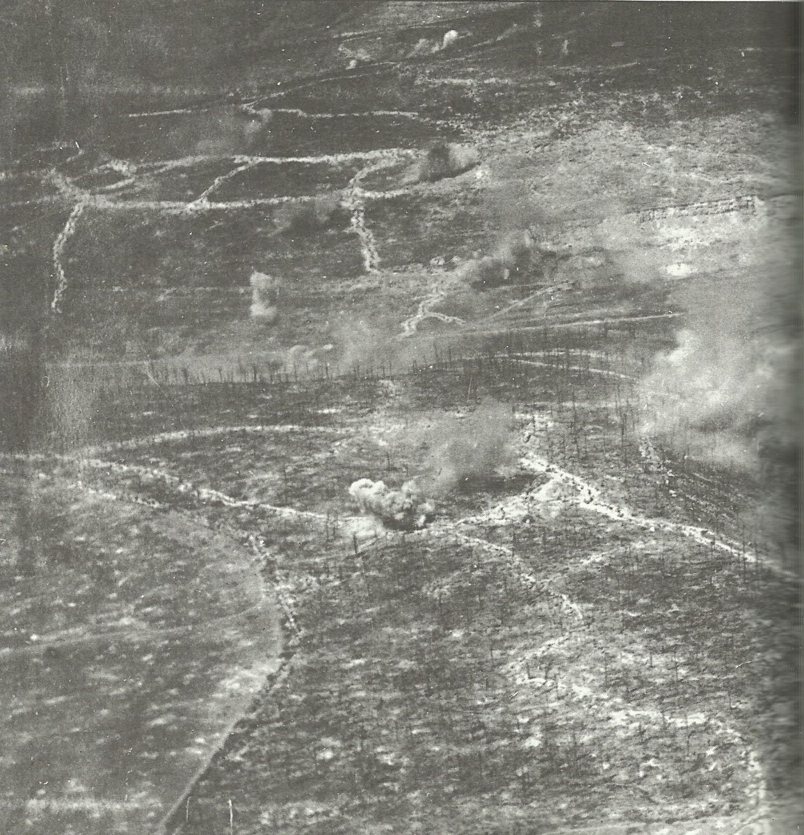 Aerial picture of the German-French frontline