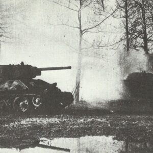 Attack of Russian T-34 tanks