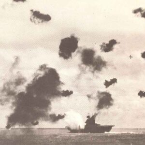 USS 'Yorktown' under attack by Japanese aircraft