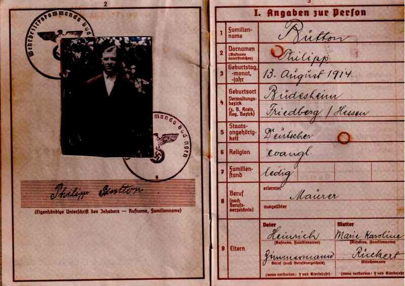 German military passport Wehrmacht