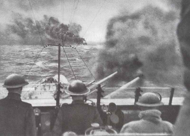 Diary June 12, 1942 24 British cruiser under smoke cover
