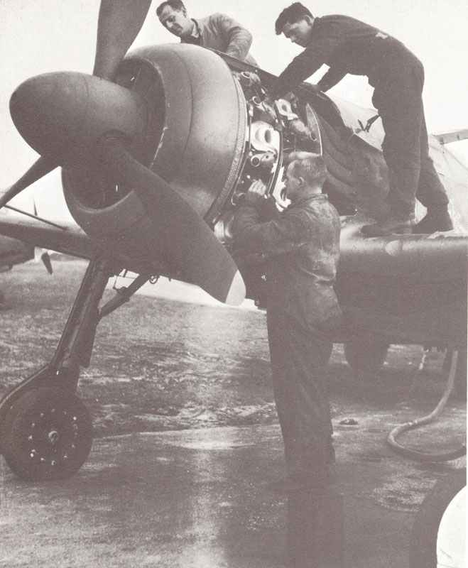 British specialists examine the Focke-Wulf FW 190 A-3