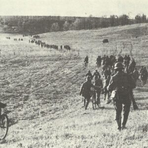 Advance of German infantry through the southern Russian steppes