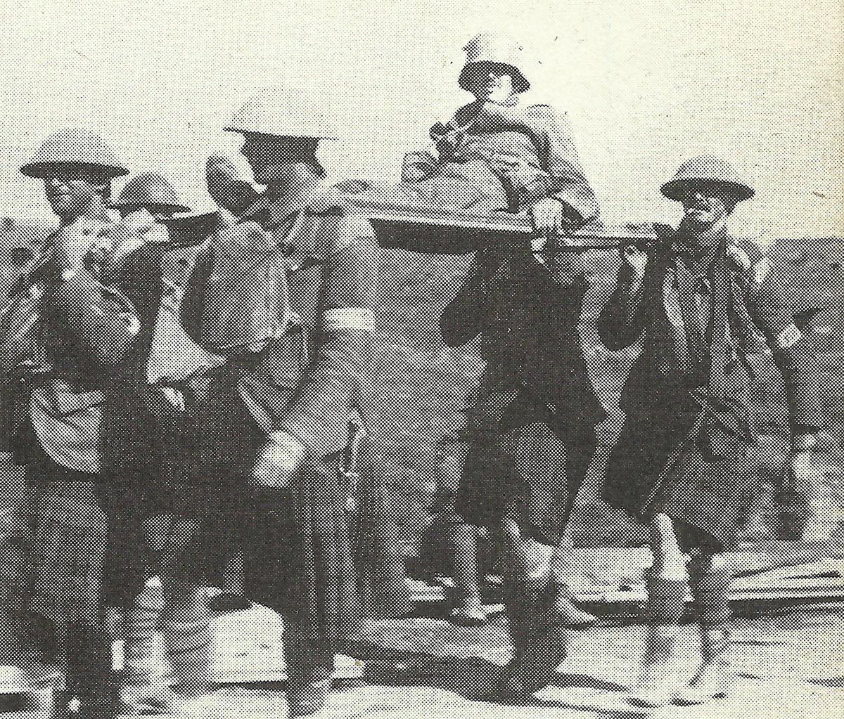 Diary August 20, 1917 28 Wounded German carried at Ypres