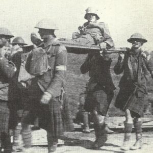 Wounded German carried at Ypres