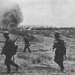 deutsche Truppen am Stadtrand von Stalingrad.