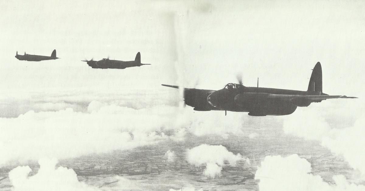 Diary September 25, 1942 22 Mosquito bombers
