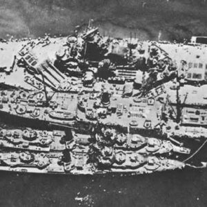 damaged battleship 'USS South Dakota'