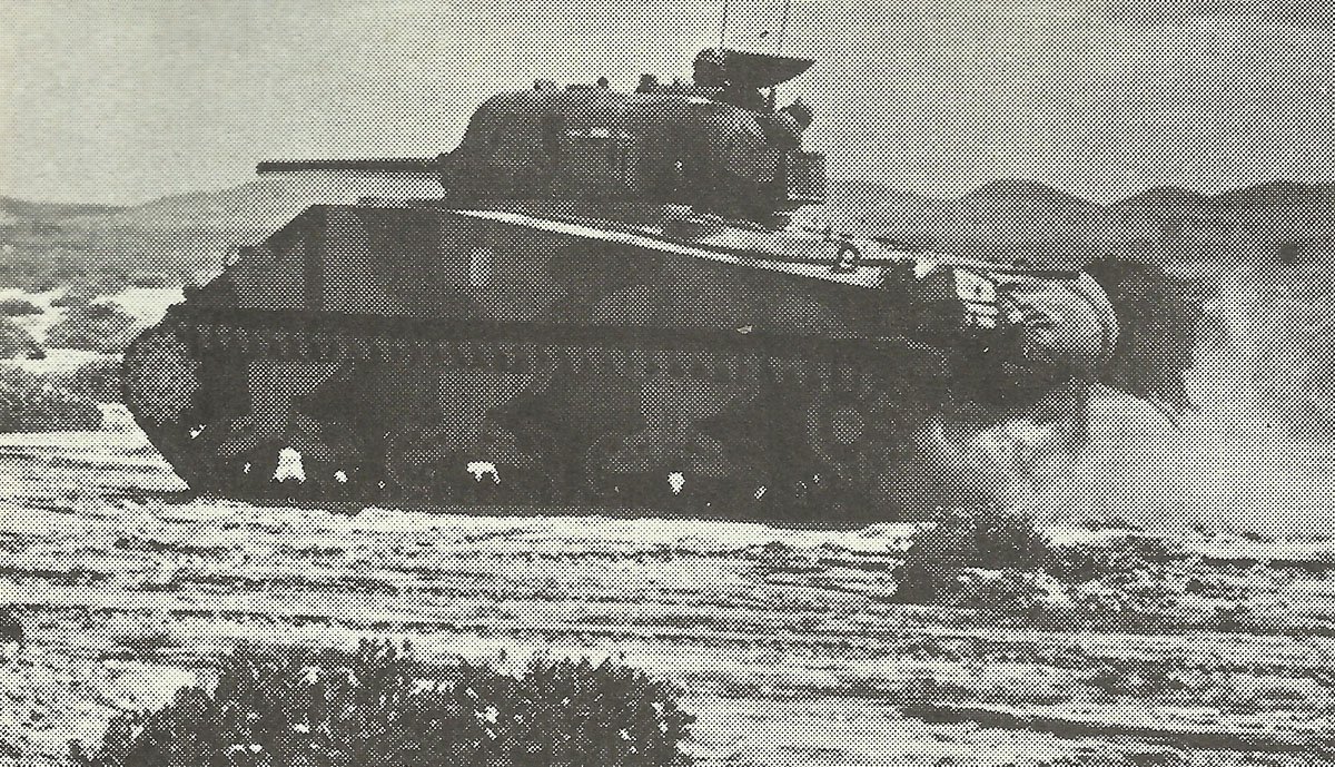 British Sherman tank Tunisia