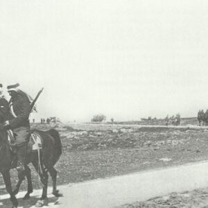 Turkish cavalrymen retreat through Palestine