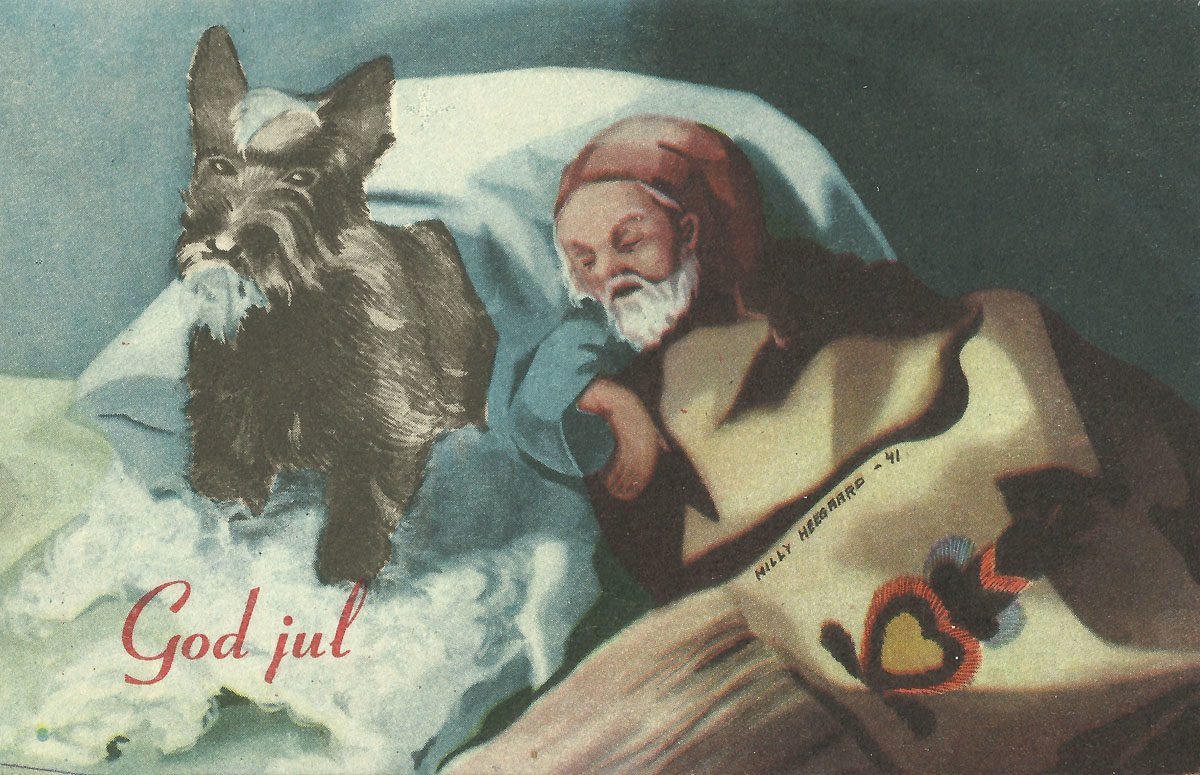 Christmas card 'God jul'