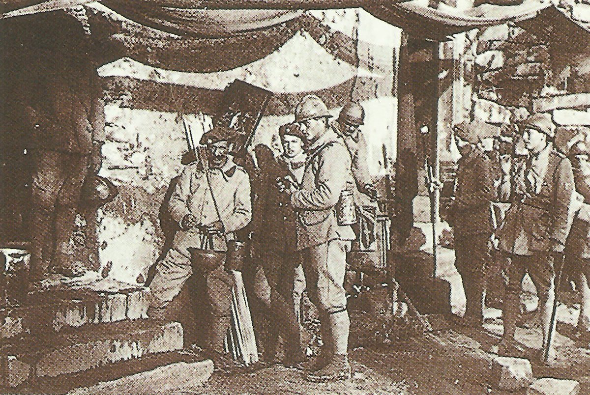 Diary February 7, 1918 12 Czechoslovak soldiers in French uniforms