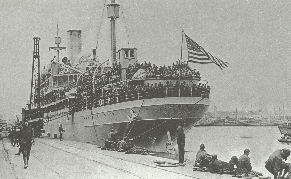 US troopship in France