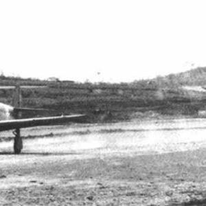 P-39 Airacobras take off from one of the arfields around Port Moresby