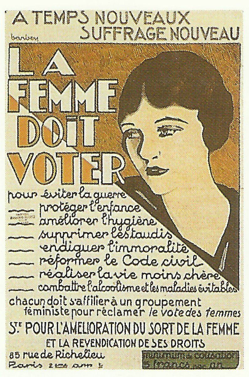 French poster calls for women's suffrage