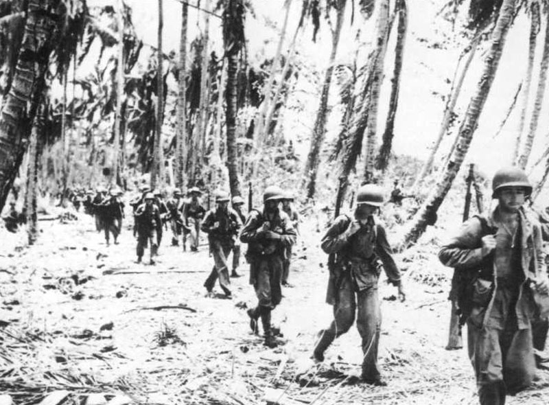 US Marines on the march