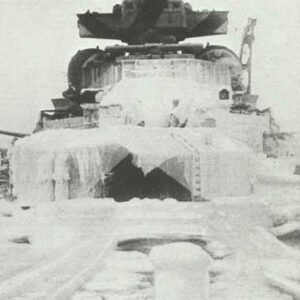 German capital ship under ice and snow in Norway.