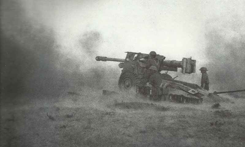 British anti-tank gun in combat