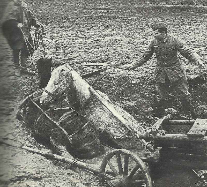 terrible conditions in the mud of Russia