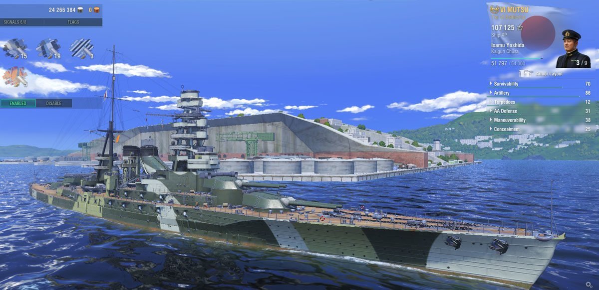 Mutsu' in World of Warships