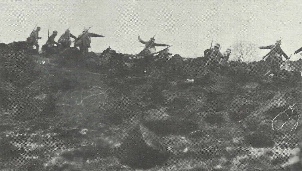 Assault of German infantry