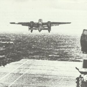Launch of B-25 from carrier Hornet