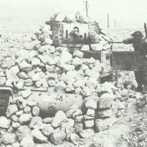 Italian M13/40 tank converted into a strongpoint