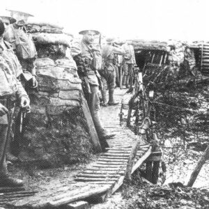 Portuguese troops in their trenches