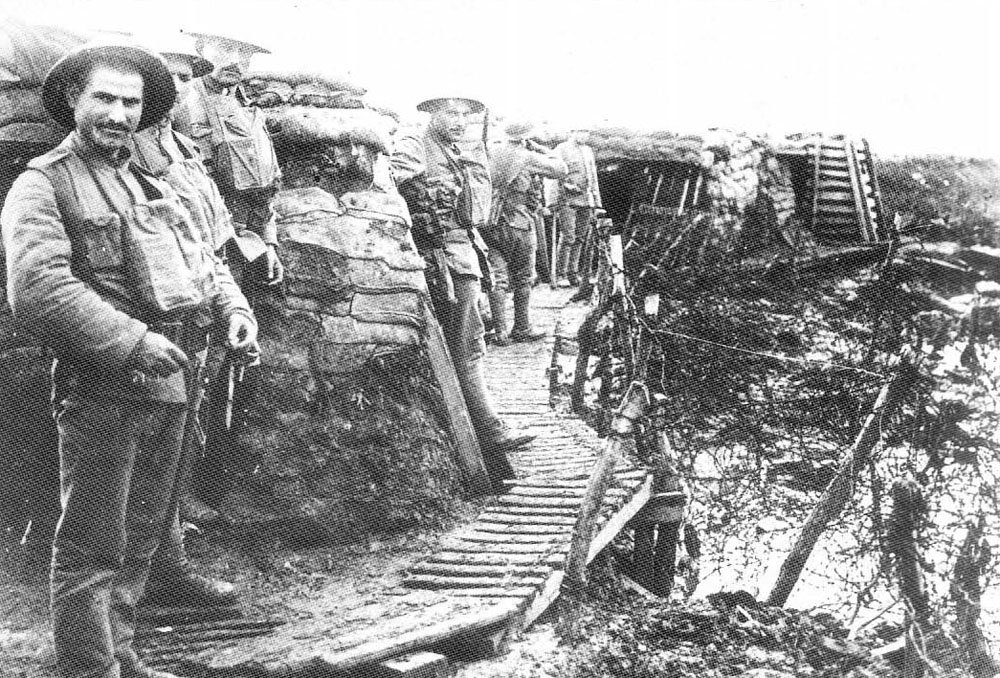 Portuguese troops in their trenches