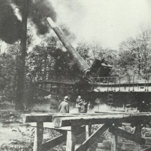 German 38-cm gun in railway carriage