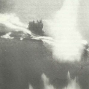 German U-boat shortly before sunk by plane of RAF Coastal Command.