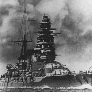 Japanese battleship Mutsu.