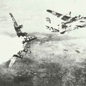B-24 Liberator hit by anti-aircraft fire