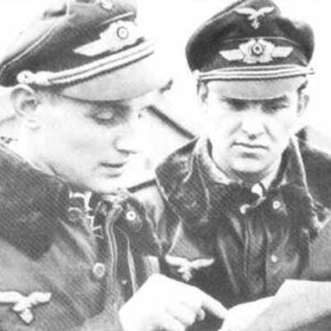 Hauptmann Erich Hartmann (left) and Major Gerhard Barkhorn (right), both of JG52