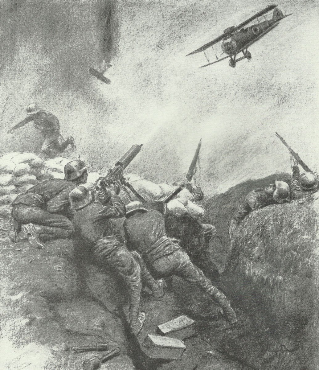 Austrian-Hungarian troops fought strafing British planes