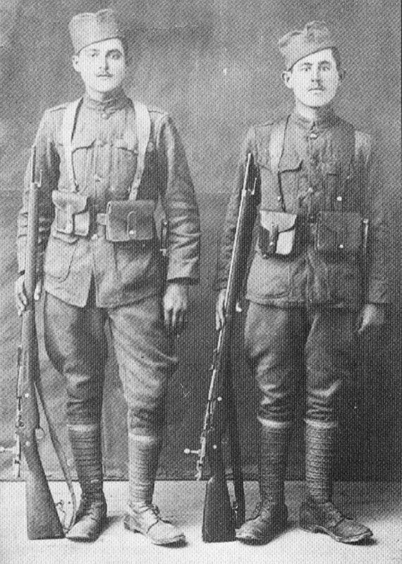 Serbian infantrymen in Salonika in 1918