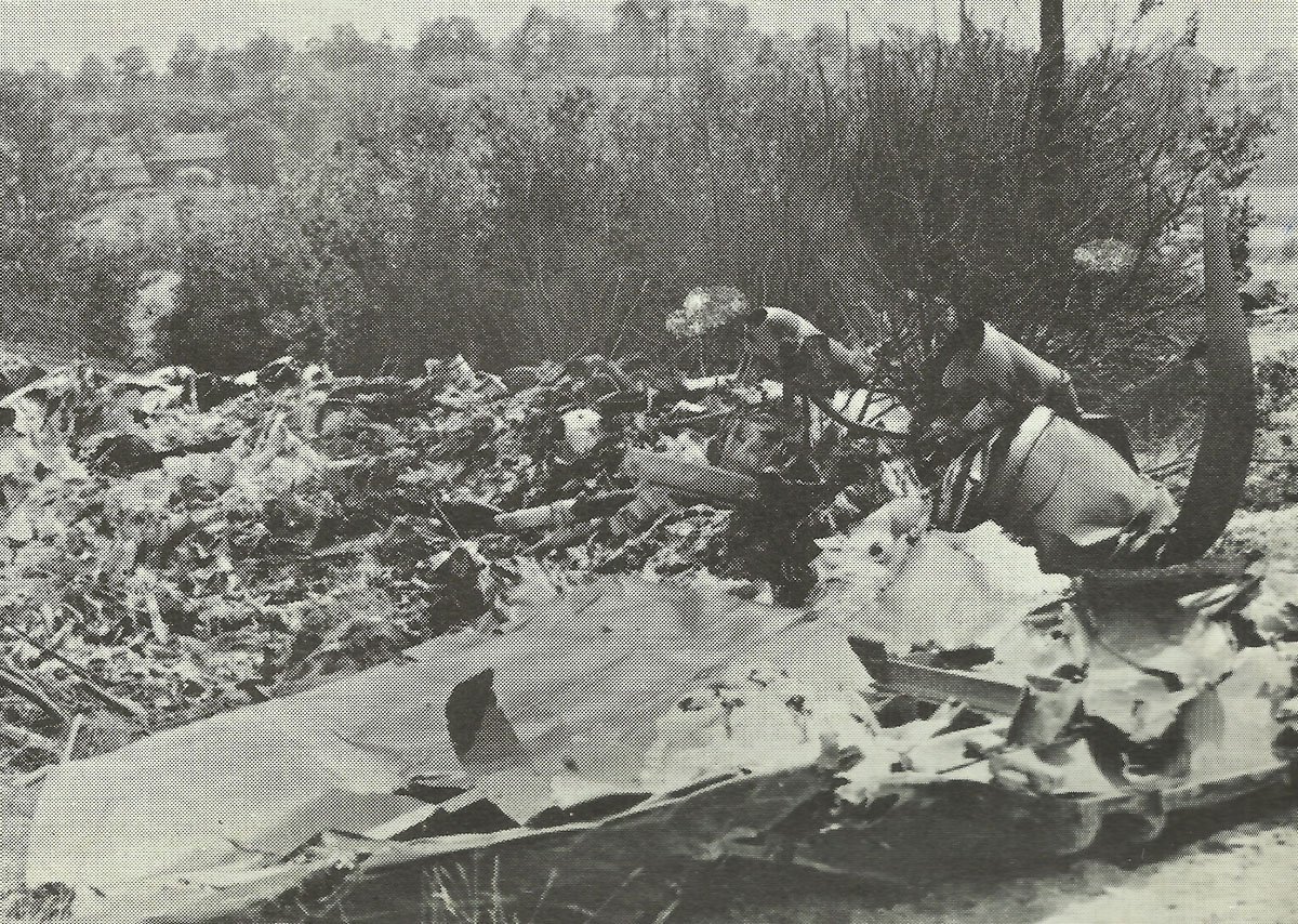 wreck of a shot down RAF Stirling